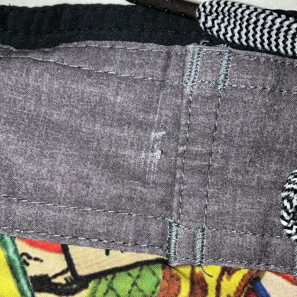 Matix waist 35” Velcro tie front Board Shorts with patch / logo print material - Picture 8 of 16